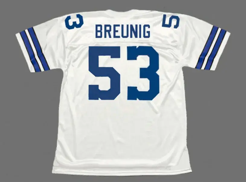 BOB BREUNIG Dallas Cowboys 1979 Throwback NFL Football Jersey 