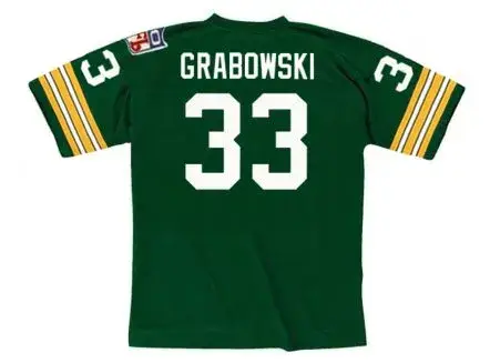 JIM GRABOWSKI Green Bay Packers 1969 Throwback NFL Football Jersey 