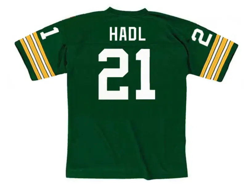 JOHN HADL Green Bay Packers 1975 Throwback NFL Football Jersey 
