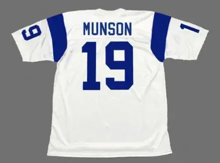 BILL MUNSON Los Angeles Rams 1967 Throwback NFL Football Jersey 