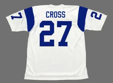 IRV CROSS Los Angeles Rams 1968 Throwback NFL Football Jersey 