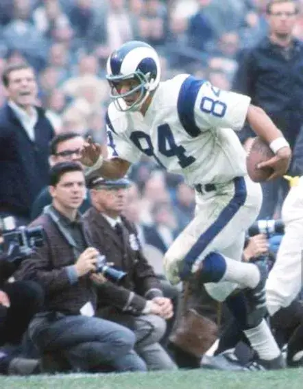 JACK SNOW Los Angeles Rams 1969 Throwback NFL Football Jersey 