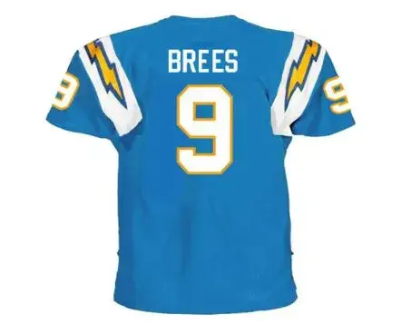 DREW BREES San Diego Chargers 2002 Home Throwback NFL Football Jersey 