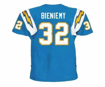 ERIC BIENIEMY San Diego Chargers 1994 Throwback Home NFL Football Jersey 