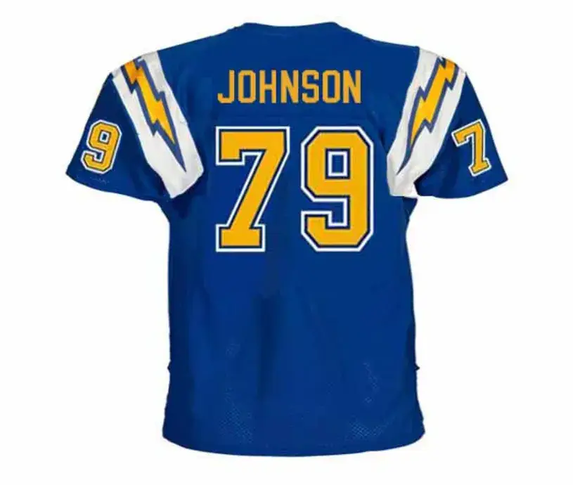 GARY JOHNSON San Diego Chargers 1979 Throwback NFL Football Jersey 