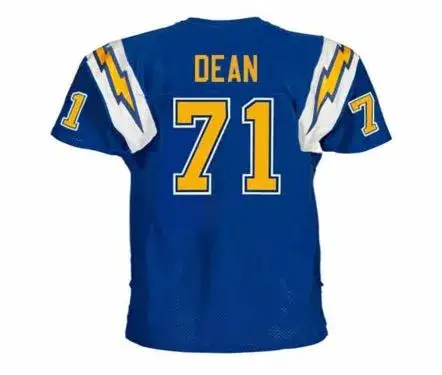 FRED DEAN San Diego Chargers 1979 Throwback NFL Football Jersey 