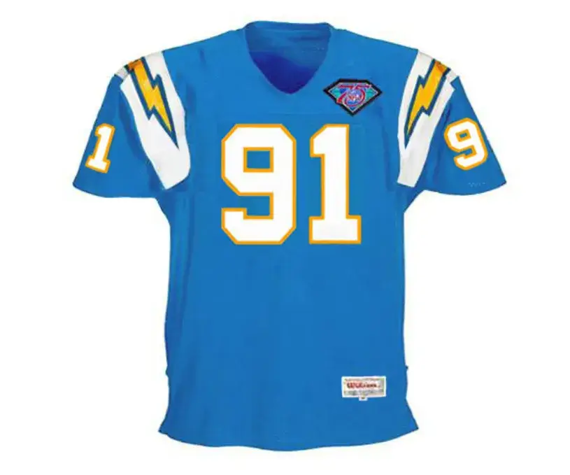LESLIE O’NEAL San Diego Chargers 1994 Throwback Home NFL Football Jersey