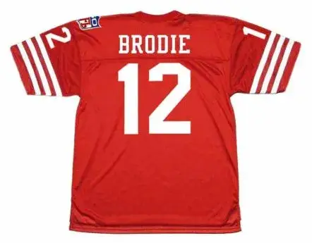 JOHN BRODIE San Francisco 49ers 1969 Throwback NFL Football Jersey 