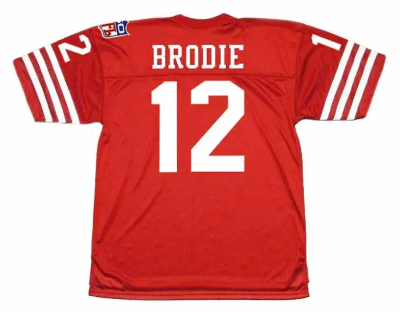 JOHN BRODIE San Francisco 49ers 1969 Throwback NFL Football Jersey 