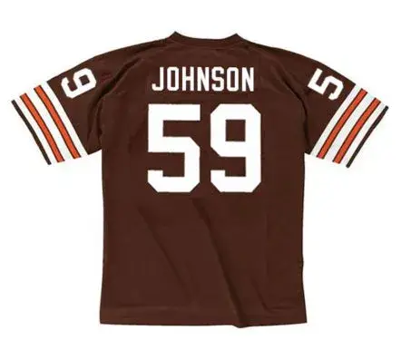 MIKE JOHNSON Cleveland Browns 1989 Throwback NFL Football Jersey 