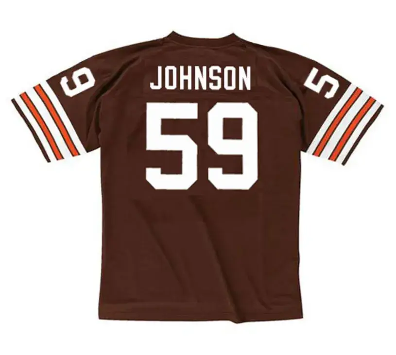 MIKE JOHNSON Cleveland Browns 1989 Throwback NFL Football Jersey 