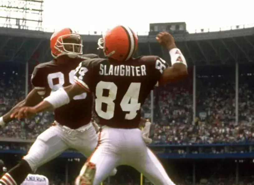 WEBSTER SLAUGHTER Cleveland Browns 1989 Throwback NFL Football Jersey 