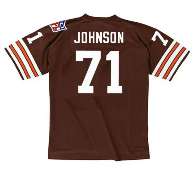 WALTER JOHNSON Cleveland Browns 1969 Throwback NFL Football Jersey 