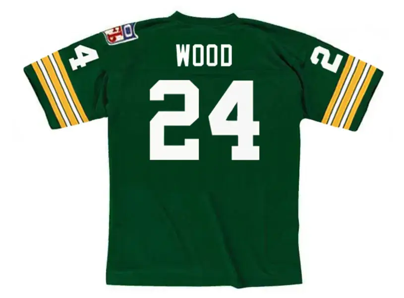 WILLIE WOOD Green Bay Packers 1969 Throwback NFL Football Jersey 