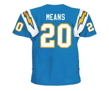 NATRONE MEANS San Diego Chargers 1994 Throwback Home NFL Football Jersey 