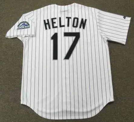 TODD HELTON Colorado Rockies 2001 Majestic Throwback Home Baseball Jersey 