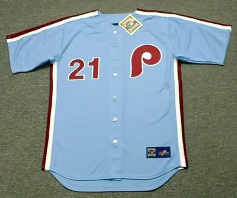 BAKE McBRIDE Philadelphia Phillies 1980 Majestic Throwback Away Baseball Jersey