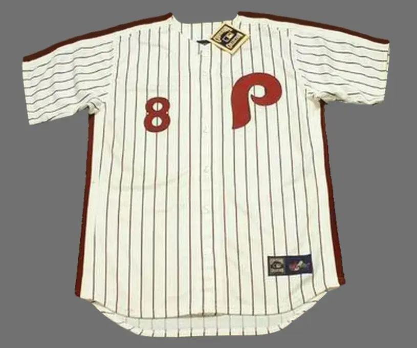 BOB BOONE Philadelphia Phillies 1980 Majestic Cooperstown Throwback Home Baseball Jersey