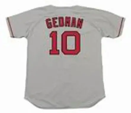 RICH GEDMAN Boston Red Sox 1990 Majestic Throwback Away Baseball Jersey 
