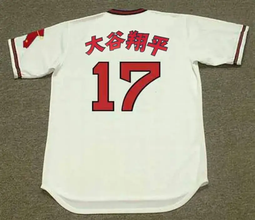SHOHEI OHTANI California Angels 1980’s Home Majestic “Japanese” Throwback Baseball Jersey 