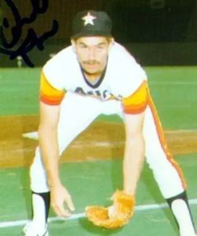 DICKIE THON Houston Astros 1980’s Majestic Cooperstown Throwback Baseball Jersey 