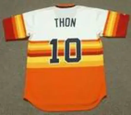 DICKIE THON Houston Astros 1980’s Majestic Cooperstown Throwback Baseball Jersey 