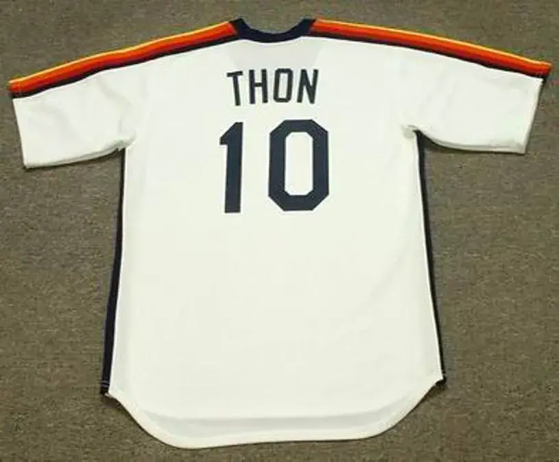 DICKIE THON Houston Astros 1986 Majestic Cooperstown Throwback Baseball Jersey 
