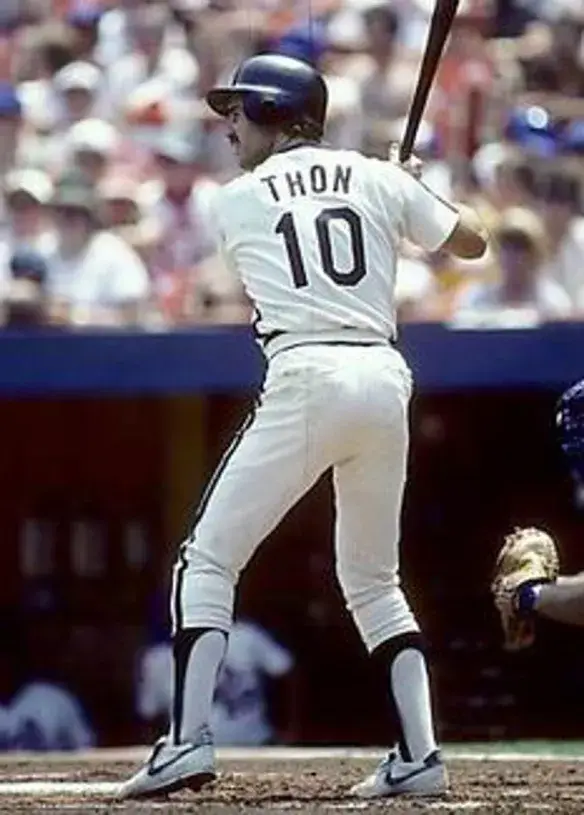 DICKIE THON Houston Astros 1986 Majestic Cooperstown Throwback Baseball Jersey 