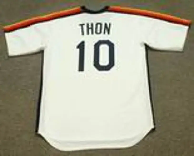 DICKIE THON Houston Astros 1986 Majestic Cooperstown Throwback Baseball Jersey 