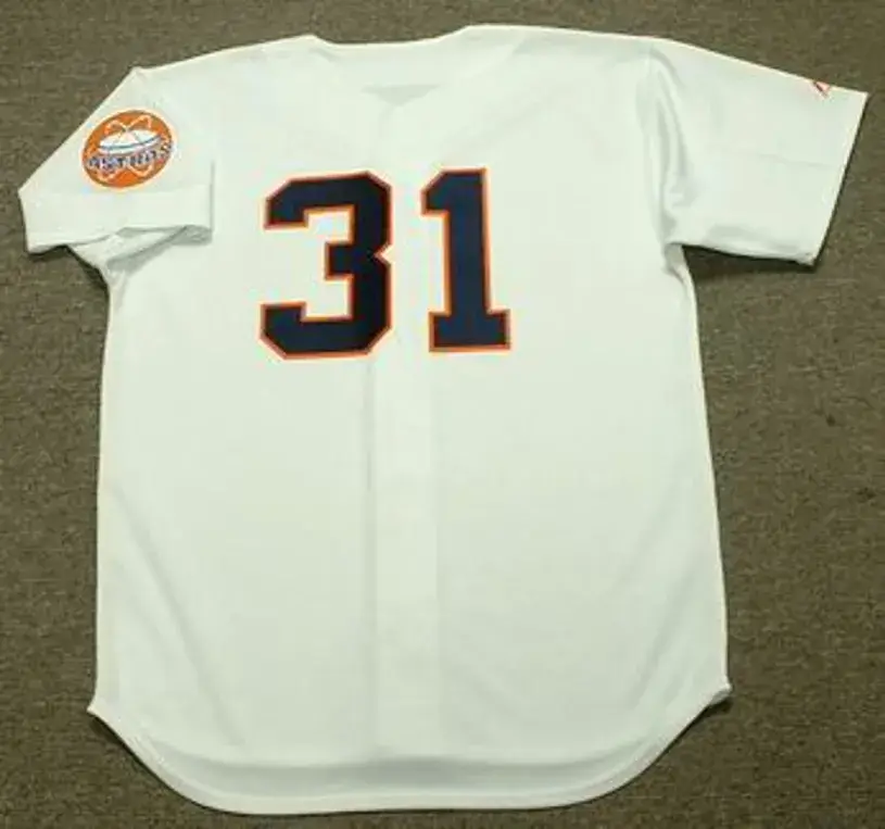 DON LARSEN Houston Astros 1965 Majestic Cooperstown Home Jersey 
