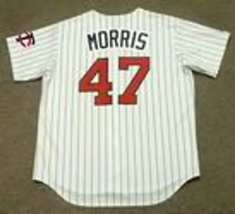 JACK MORRIS Minnesota Twins 1991 Majestic Throwback Home Baseball Jersey 