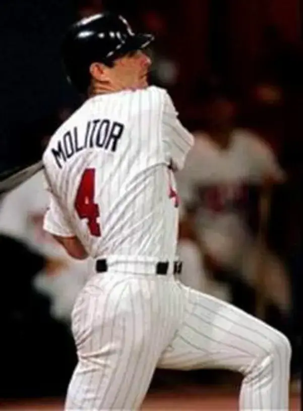 PAUL MOLITOR Minnesota Twins 1998 Majestic Throwback Home Baseball Jersey 