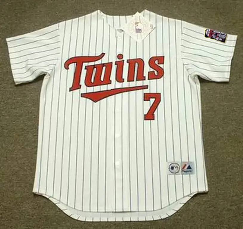 JOE MAUER Minnesota Twins 2010 Majestic Throwback Home Baseball Jersey
