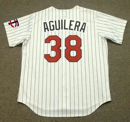 RICK AGUILERA Minnesota Twins 1991 Majestic Throwback Home Baseball Jersey 