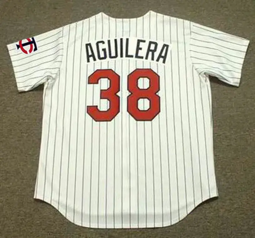 RICK AGUILERA Minnesota Twins 1991 Majestic Throwback Home Baseball Jersey 