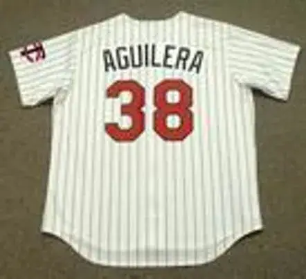 RICK AGUILERA Minnesota Twins 1991 Majestic Throwback Home Baseball Jersey 