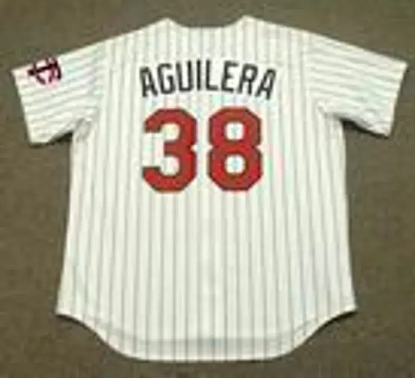 RICK AGUILERA Minnesota Twins 1991 Majestic Throwback Home Baseball Jersey 