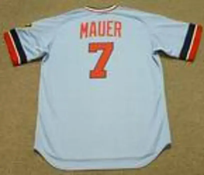 JOE MAUER Minnesota Twins Majestic Cooperstown Throwback Baseball Jersey 