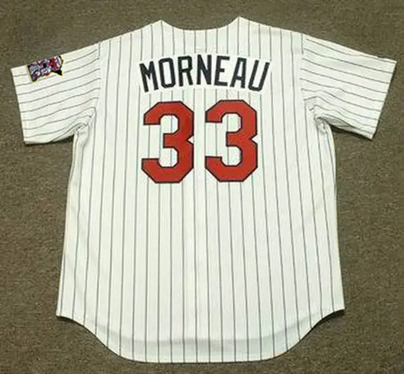 JUSTIN MORNEAU Minnesota Twins 2008 Majestic Throwback Home Baseball Jersey 