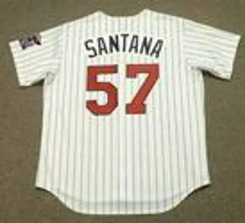 JOHAN SANTANA Minnesota Twins 2004 Majestic Throwback Home Baseball Jersey 