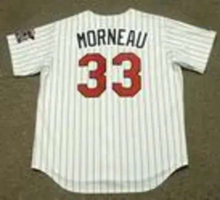 JUSTIN MORNEAU Minnesota Twins 2008 Majestic Throwback Home Baseball Jersey 