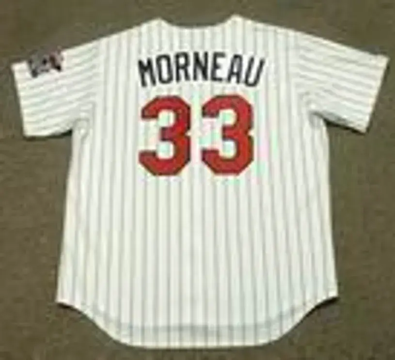 JUSTIN MORNEAU Minnesota Twins 2008 Majestic Throwback Home Baseball Jersey 
