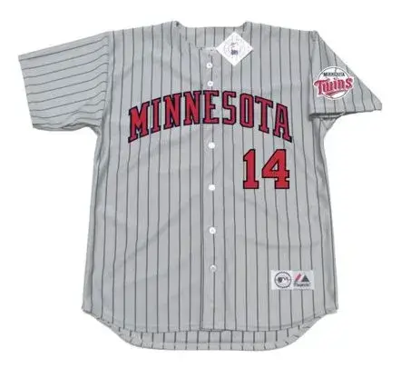 KENT HRBEK Minnesota Twins 1991 Majestic Throwback Away Baseball Jersey
