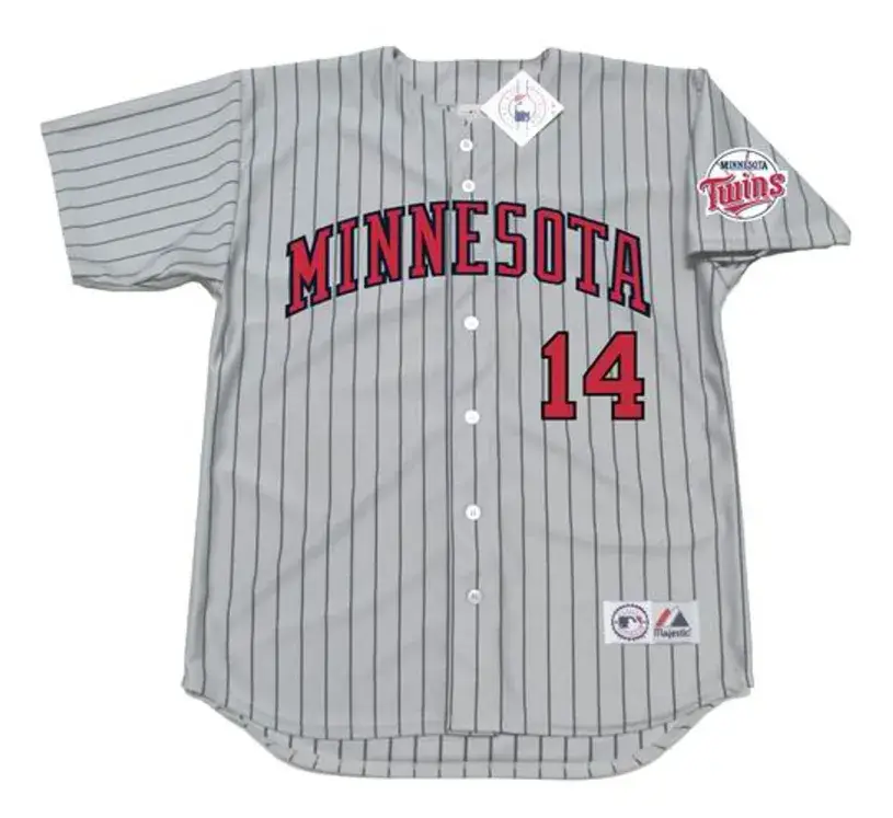 KENT HRBEK Minnesota Twins 1991 Majestic Throwback Away Baseball Jersey