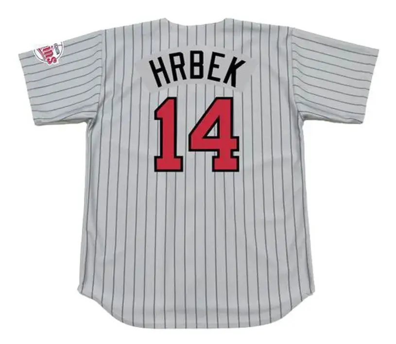 KENT HRBEK Minnesota Twins 1991 Majestic Throwback Away Baseball Jersey 