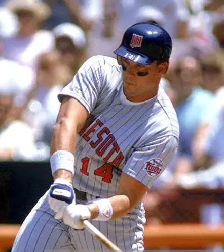 KENT HRBEK Minnesota Twins 1991 Majestic Throwback Away Baseball Jersey 