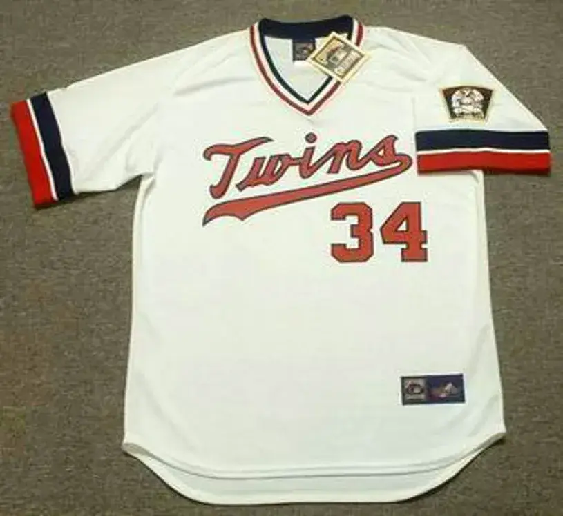 KIRBY PUCKETT Minnesota Twins 1984 Majestic Cooperstown Throwback Home Jersey
