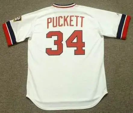 KIRBY PUCKETT Minnesota Twins 1984 Majestic Cooperstown Throwback Home Jersey 