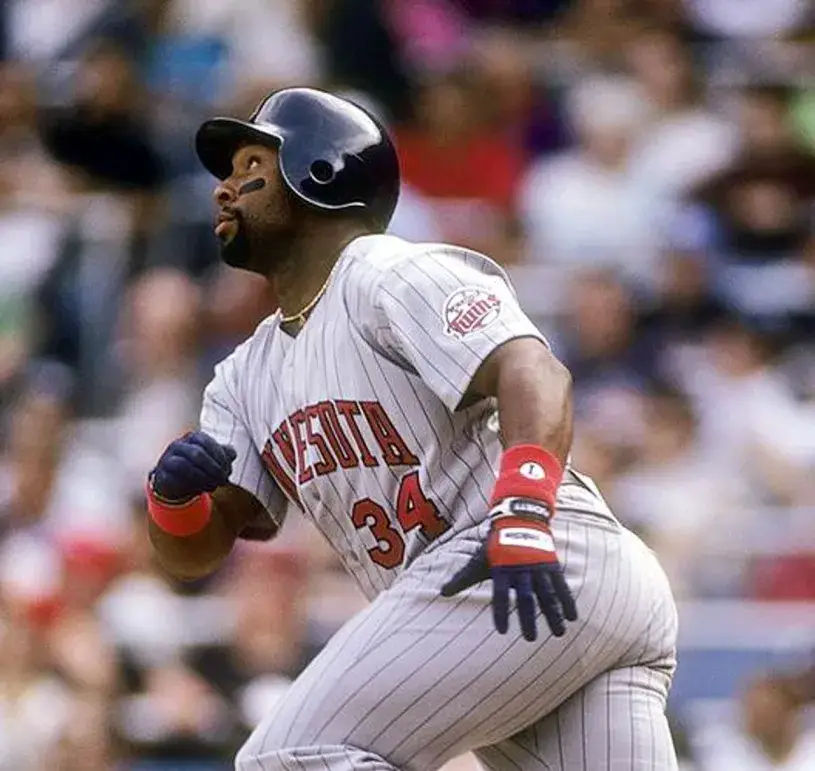 KIRBY PUCKETT Minnesota Twins 1991 Away Majestic Baseball Throwback Jersey 