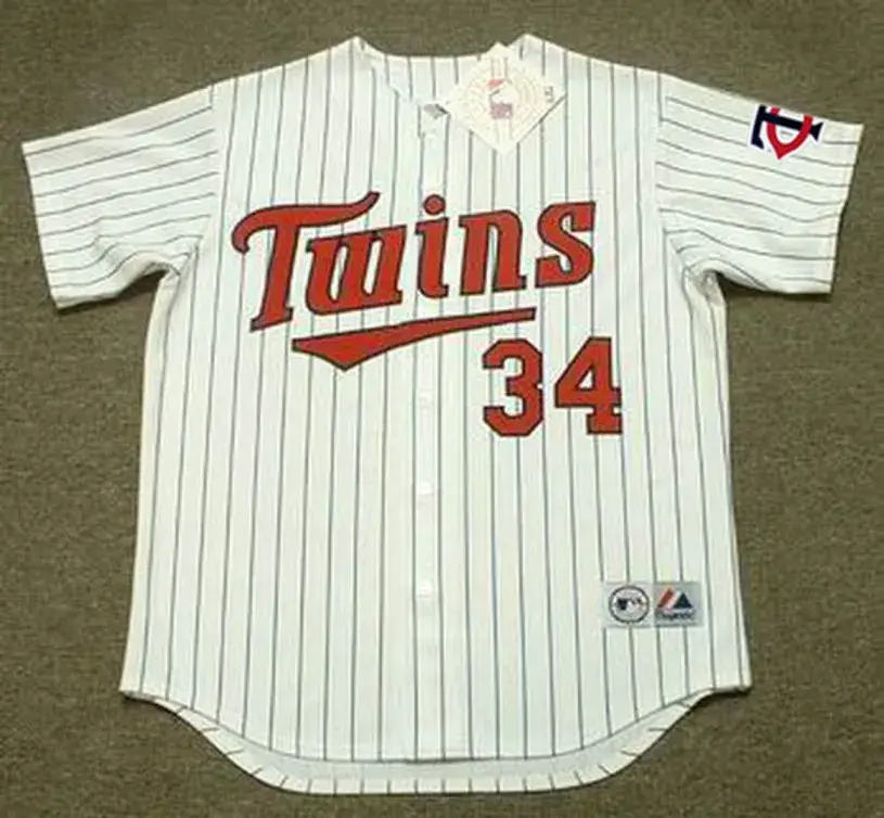 KIRBY PUCKETT Minnesota Twins 1991 Majestic Throwback Home Baseball Jersey